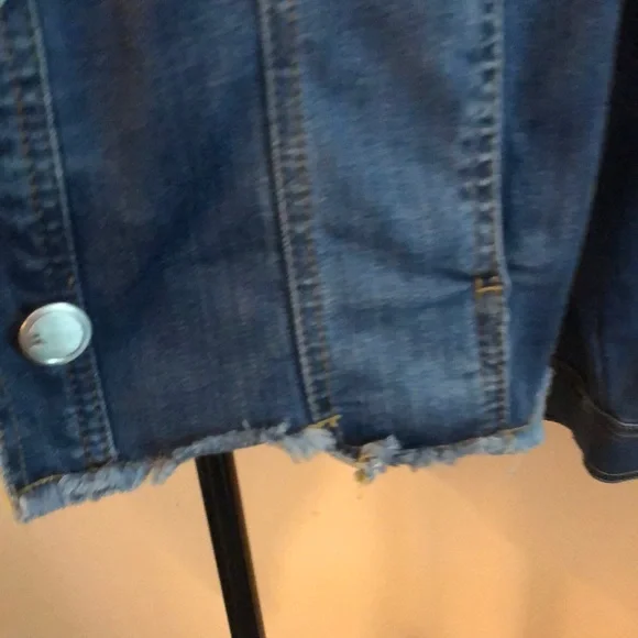 Lane Bryant Blue Studded Denim Jacket - Picture 2 of 7